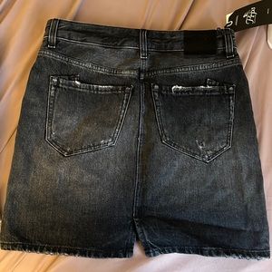 GREY PRPS DENIM SKIRT